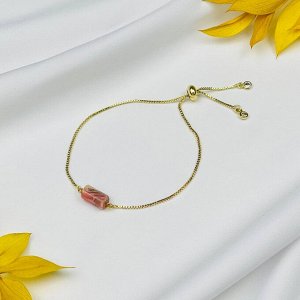 Браслет регулируемый с камнем Родохрозит