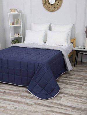 Покрывало "Фиона" стеганное (квадрат, 150г) 200*220 (диз.: 11 сине-серый)