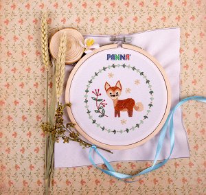 Набор для вышивания "PANNA" "Живая картина" JK-2130 "Рыжая лисичка" 10 х 10 см