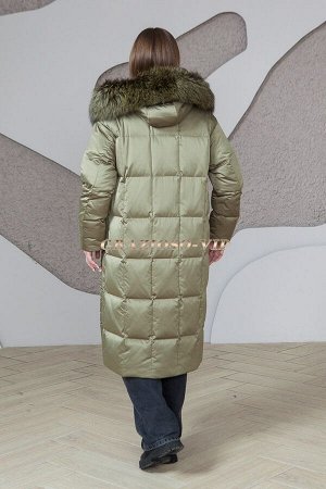 Зимний модный пуховик цвета оливки. Новинка!