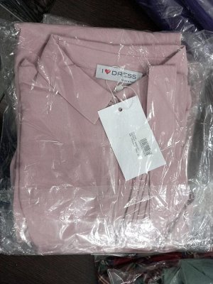 Платье рубашка женское демисезонное МИДИ длинный рукав цвет Лиловый SHIRT (однотонное)