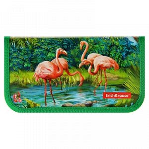 Пенал 1 секция 110*205 пластик ErichKrause Flamingo 46876