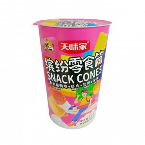 Набор китайских чипсов "Snack Cones" 4 разных вкуса, большая упаковка, 238 гр