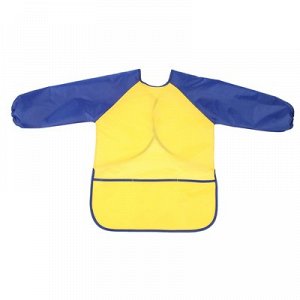 Фартук детский для творчества с рукавами и карманами, на липучке, размер S, цвет желтый