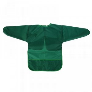 Фартук-накидка с руковами для труда 610*440  3 кармана, зелёный