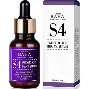 Кислотная сыворотка для проблемной кожи Cos De Baha Salicylic Acid 4% BHA Serum, 30мл