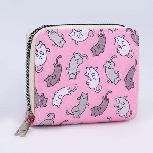 Кошелёк детский «Котята» 10x8.5x2 см, розовый
