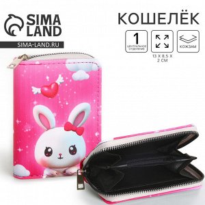 Кошелек детский «Зайка на облаке»13x2x8.5