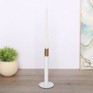 Подсвечник "GLOSS" 8*20 см, Белый/золото