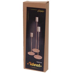 Подсвечники "IDEAL" 22 /27/32 см (набор 3 шт), Золото