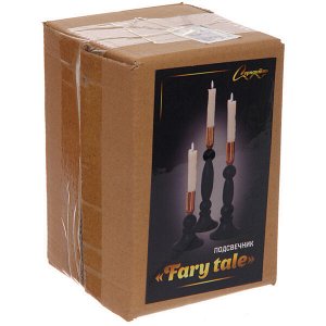 Подсвечник "FARY TALE" 9*16 см, Черный/золото
