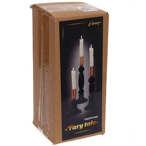 Подсвечник "FARY TALE" 9*27 см, Черный/золото