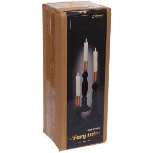 Подсвечник "FARY TALE" 9*32 см, Черный/золото