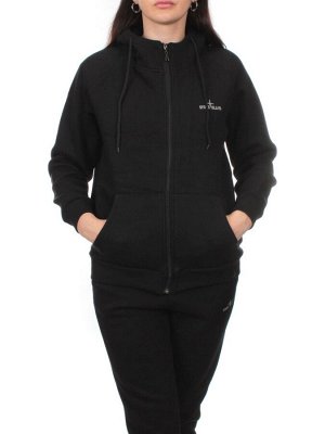 NOB39 BLACK Костюм спортивный утепленный женский (хлопок 90%, полиэстер 10%)