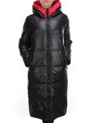 2239 BLACK Пальто женское зимнее AKIDSEFRS (200 гр. холлофайбера)