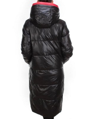 2239 BLACK Пальто женское зимнее AKIDSEFRS (200 гр. холлофайбера)