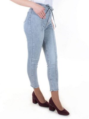 0062 GRAY/BLUE Джинсы женские зауженные YTD JEANS