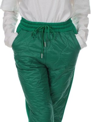 2847 GREEN Брюки спортивные зимние женские