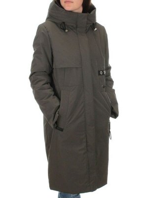BM22913 DK.GRAY Пальто демисезонное женское (100 гр. синтепон)