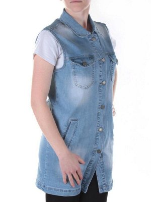 optrf.ru 1187 Жилетка джинсовая удлиненная женская AMG Jeans (100% хлопок)