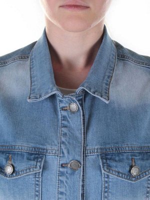 optrf.ru 1187 Жилетка джинсовая удлиненная женская AMG Jeans (100% хлопок)