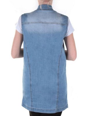 optrf.ru 1187 Жилетка джинсовая удлиненная женская AMG Jeans (100% хлопок)