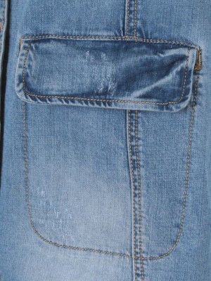 1186 Жилетка джинсовая удлиненная женская AMG Jeans (100% хлопок)