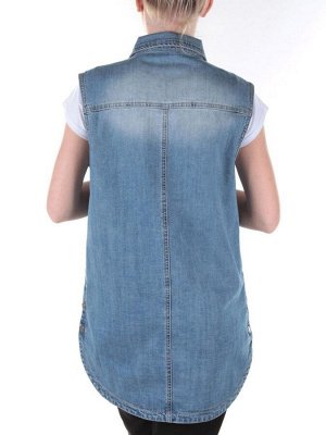1186 Жилетка джинсовая удлиненная женская AMG Jeans (100% хлопок)
