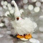 Олень пушистый  игрушка на елку 15 см