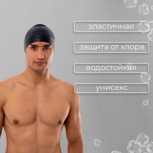 Шапочка для плавания взрослая ONLYTOP Swim, резиновая, обхват 54-60 см, цвета МИКС