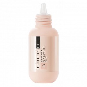 Крем тональный Face&Body Foundation 24H SPF30 RELOUIS PRO тон:1С светлый холодный, 30 мл