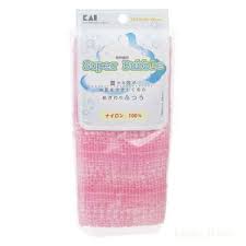 Мочалка для тела (с плотным плетением средней жесткости), 30 см х 100 см Цвет: Пастельный розовый / 240