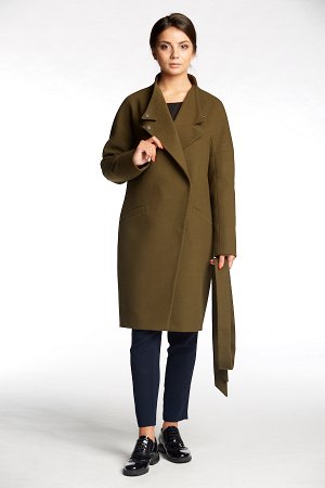 Пальто женское демисезонное 20200  (хаки)