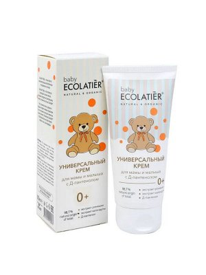 ECOLATIER baby Крем универсальный для мамы и малыша с Д-пантенолом 0+, 100 мл