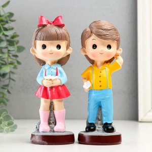 Фигурки набор полистоун «Юность», 2 шт., 6.5x6.8x19; 6.5x6.8x19 см