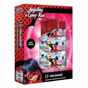 Комплект постельного белья  LadyBug 16022-1/16023-1 Леди Баг и Супер Кот 1,5 сп.