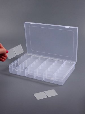 Органайзер для хранения мелочей, 36 ячеек, 27.3x17.5x4.5 см, прозрачный