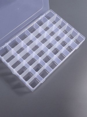 Органайзер для хранения мелочей, 36 ячеек, 27.3x17.5x4.5 см, прозрачный