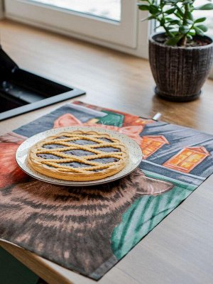 Комплект полотенец 48*60 см, 3 шт., рогожка (Котики)