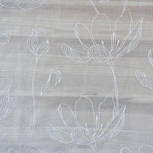 Штора - тюль «Цветы», с резиновым рисунком, 300х260 см