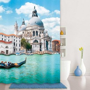 Штора для ванной комнаты 180х200 см Venice moments, Blue