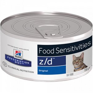 Hill's PD Feline конс 156гр z/d д/кош Пищевая аллергия (1/24)