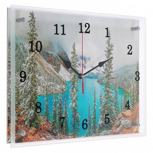 Часы настенные, серия: Природа, &quot;Горное озеро&quot;, 30х40 см