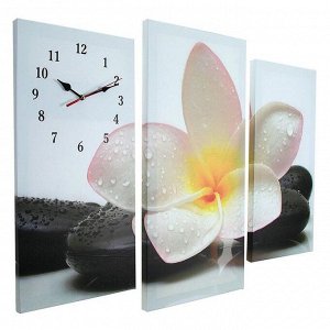 Часы настенные модульные «Цветок на камнях», 60 х 80 см