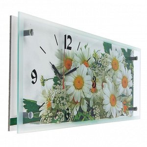 Часы настенные, серия: Цветы, "Ромашки", 20х50  см, в ассортименте