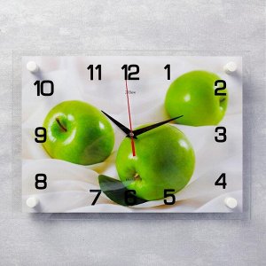 Часы настенные, серия: Кухня, "Яблоки", 25х35  см, в ассортименте