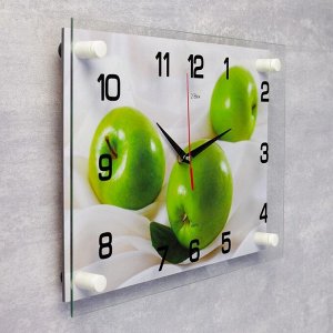Часы настенные, серия: Кухня, "Яблоки", 25х35  см, в ассортименте
