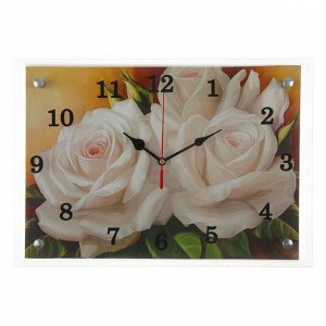 Часы настенные, серия: Цветы, "Цветы", 25х35 см, в ассортименте