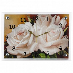 Часы настенные, серия: Цветы, "Цветы", 25х35 см, в ассортименте