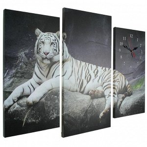 Часы настенные модульные «Белый тигр», 60 х 80 см